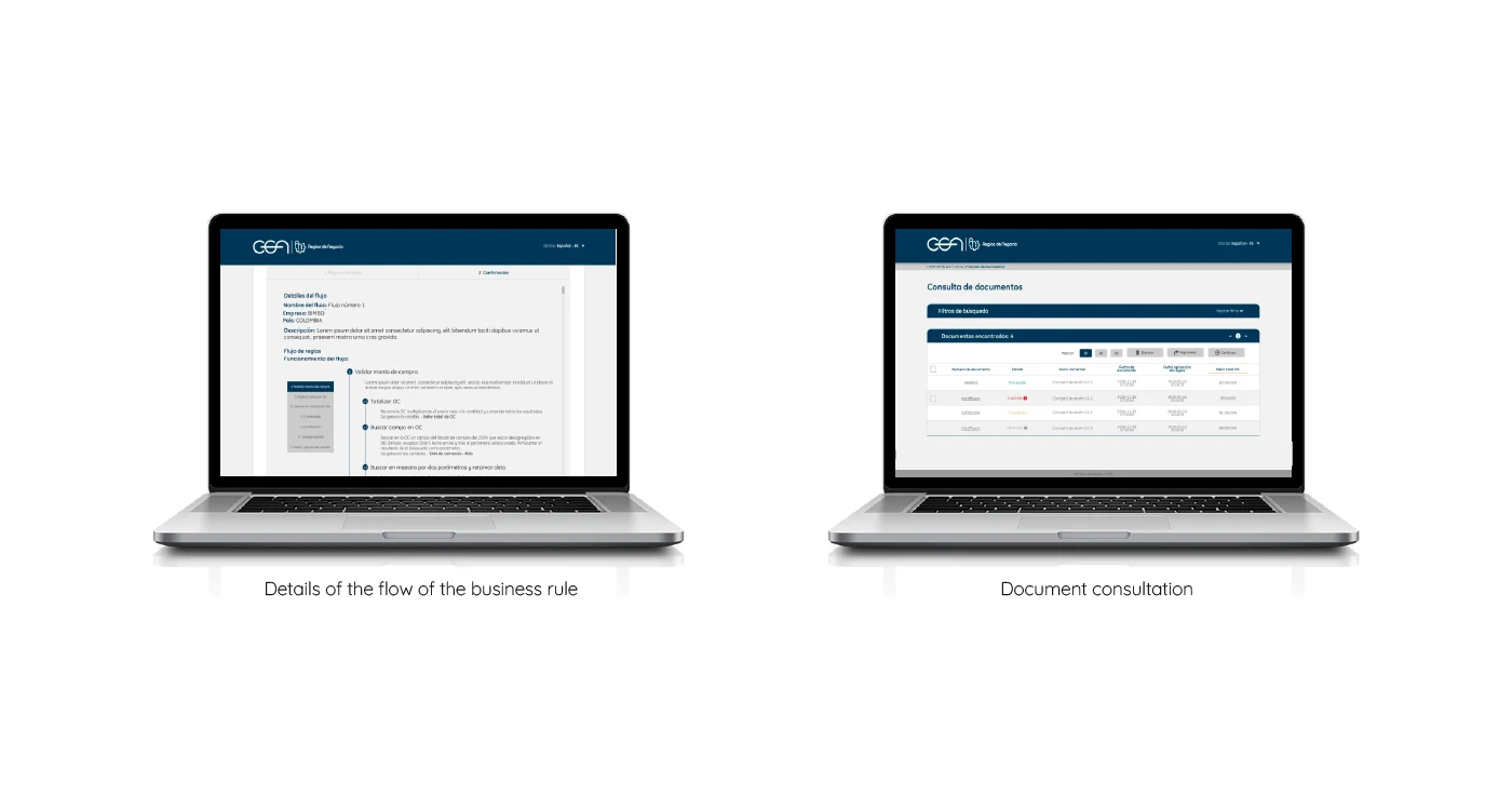Business Rules — Detalle del flujo y consulta de documentos