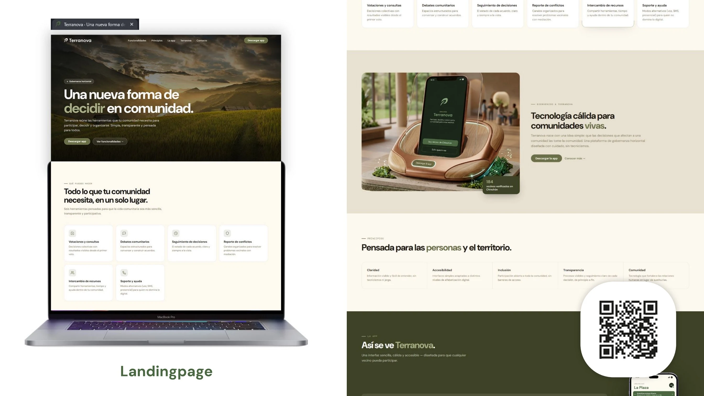 Terranova — Landing page